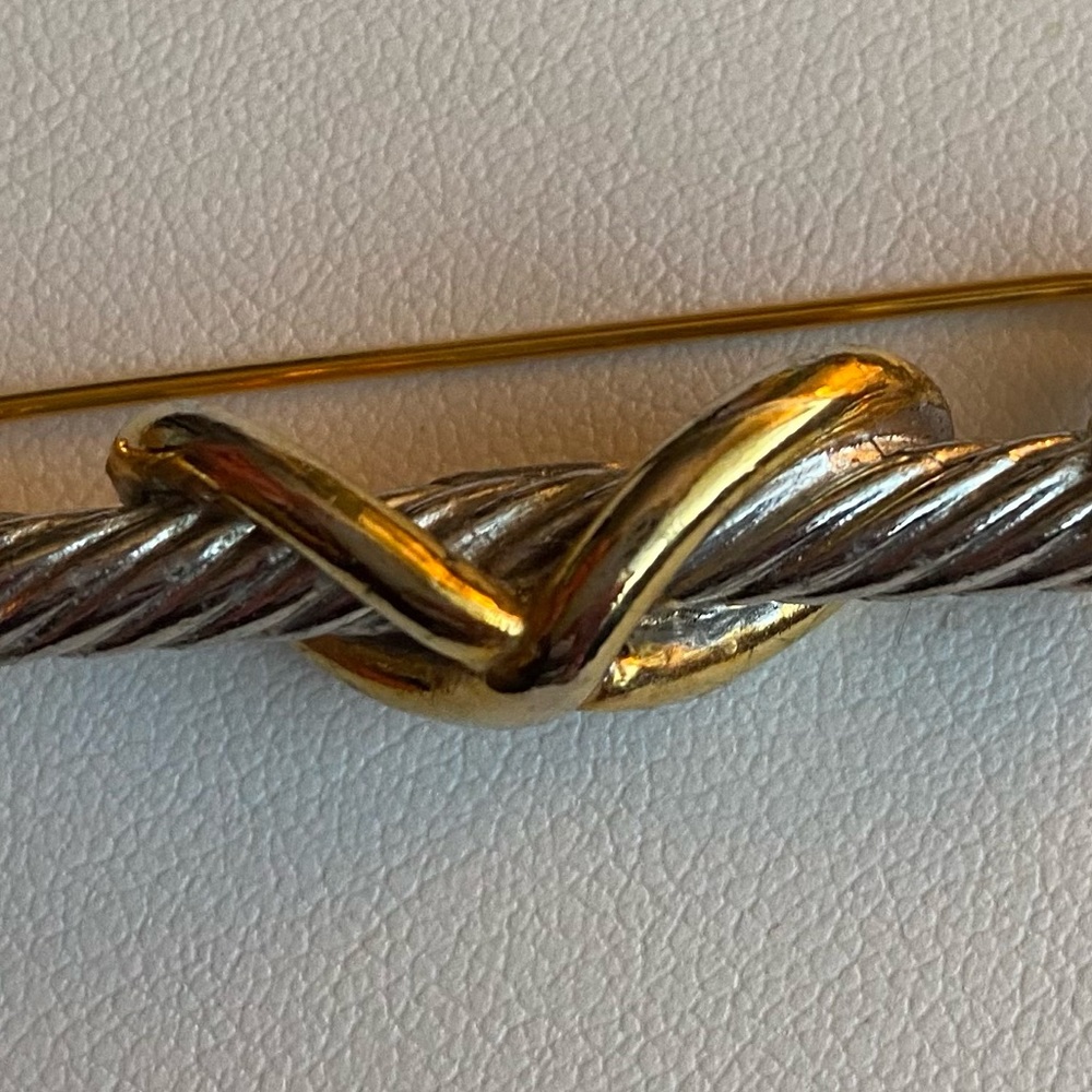 Anne Klein Silver and Gold Brooch - Picture 8 of 8